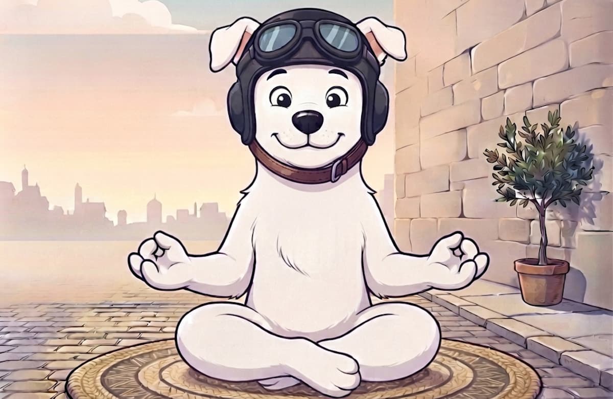 Laika meditating